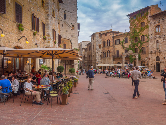 Time for dinner in San Gimignano