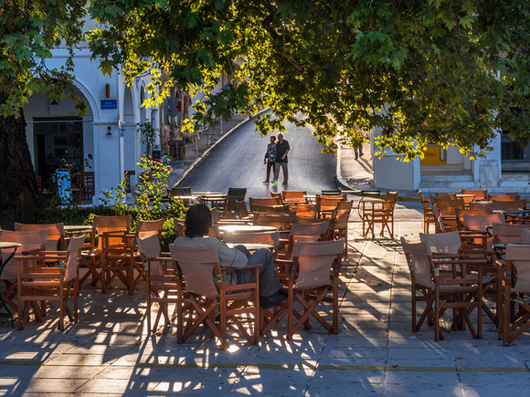 Outdoor cafe in Pylos